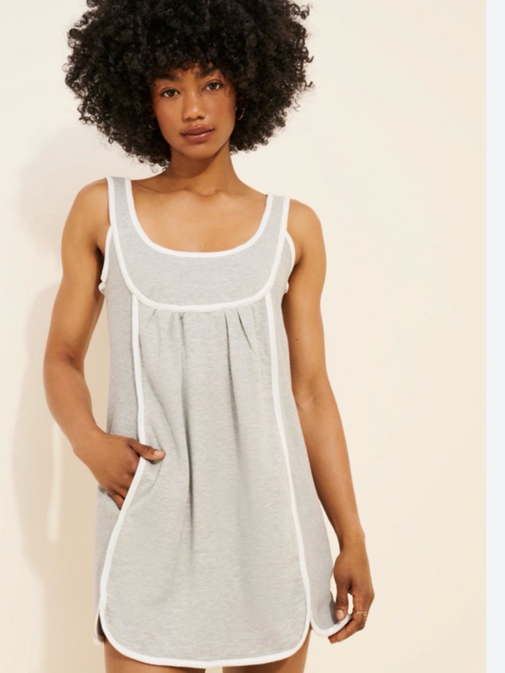 Sleeveless Crewneck athletic Tank Dress - Picture 9 of 9